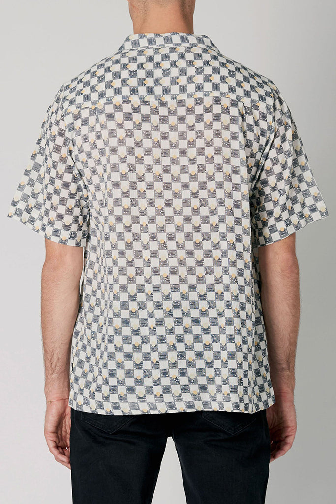 Rollas Bowler Check Shirt Light Blue