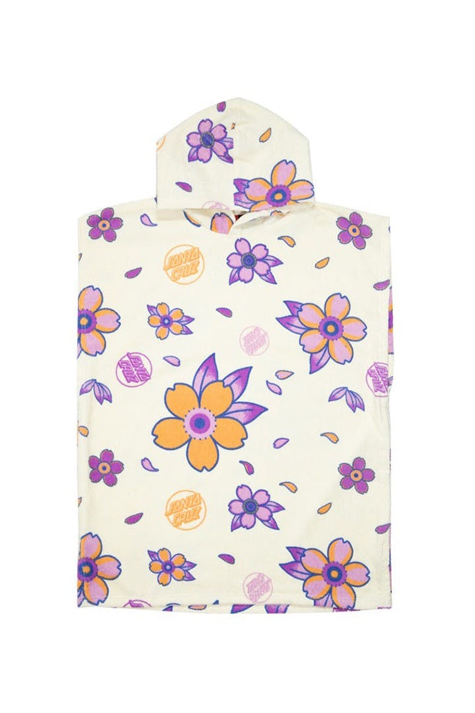 Santa Cruz Youth Blooming Opus Dot Hooded Towel Off-White