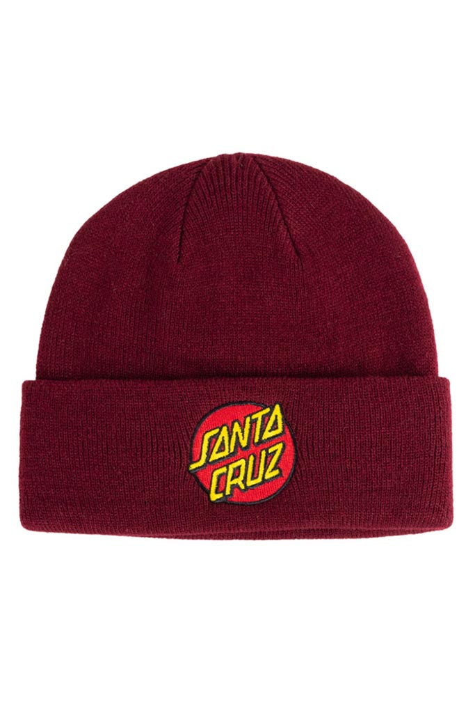 Santa Cruz Classic Dot Patch Beanie Maroon