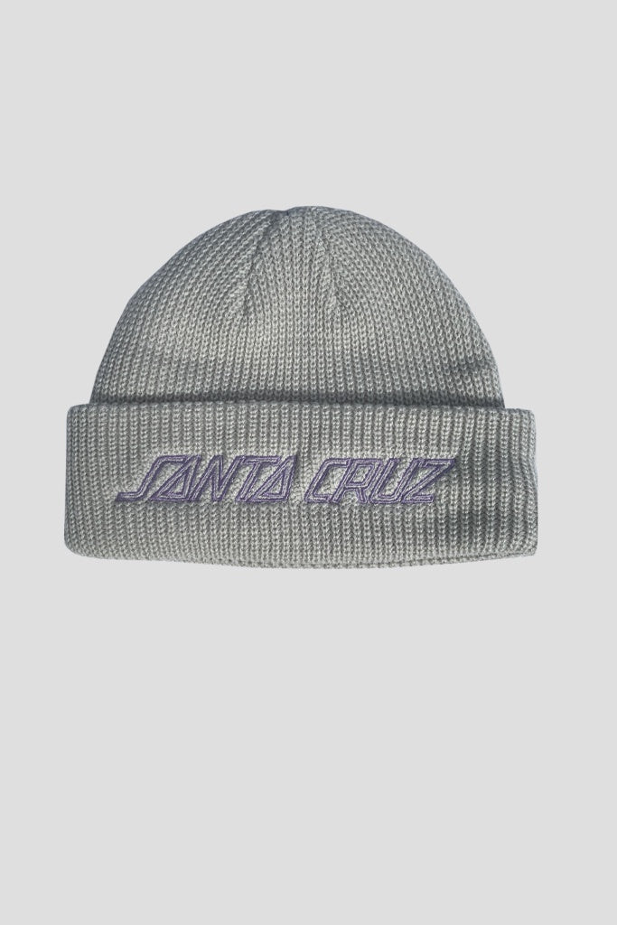 Santa Cruz Strip Outline Beanie Grey