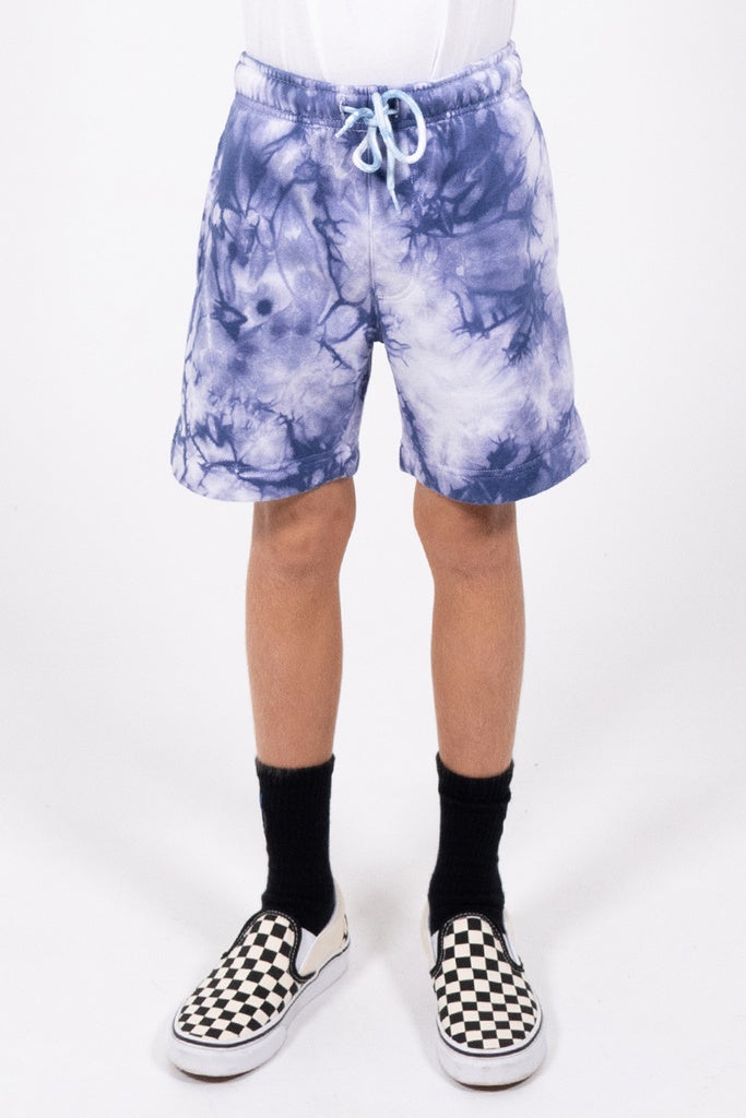 Santa Cruz Youth Checked Out Flamed Dot Blue Tie Dye Trackshort