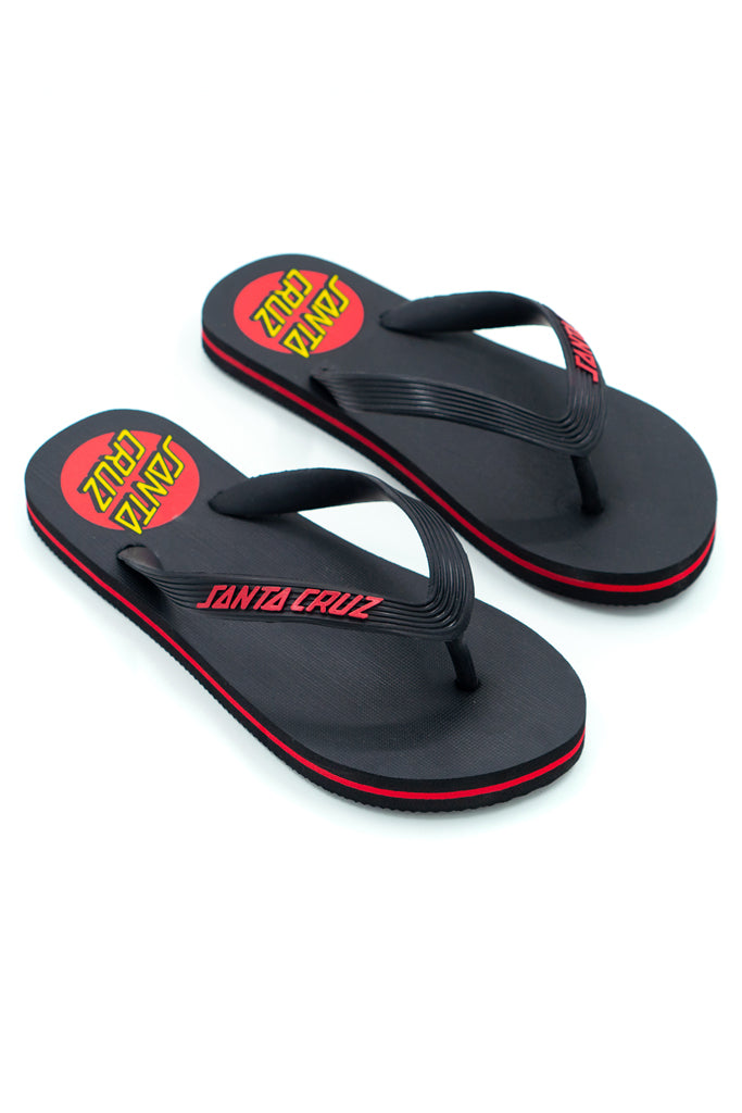 Santa Cruz Youth Classic Dot Black Jandal