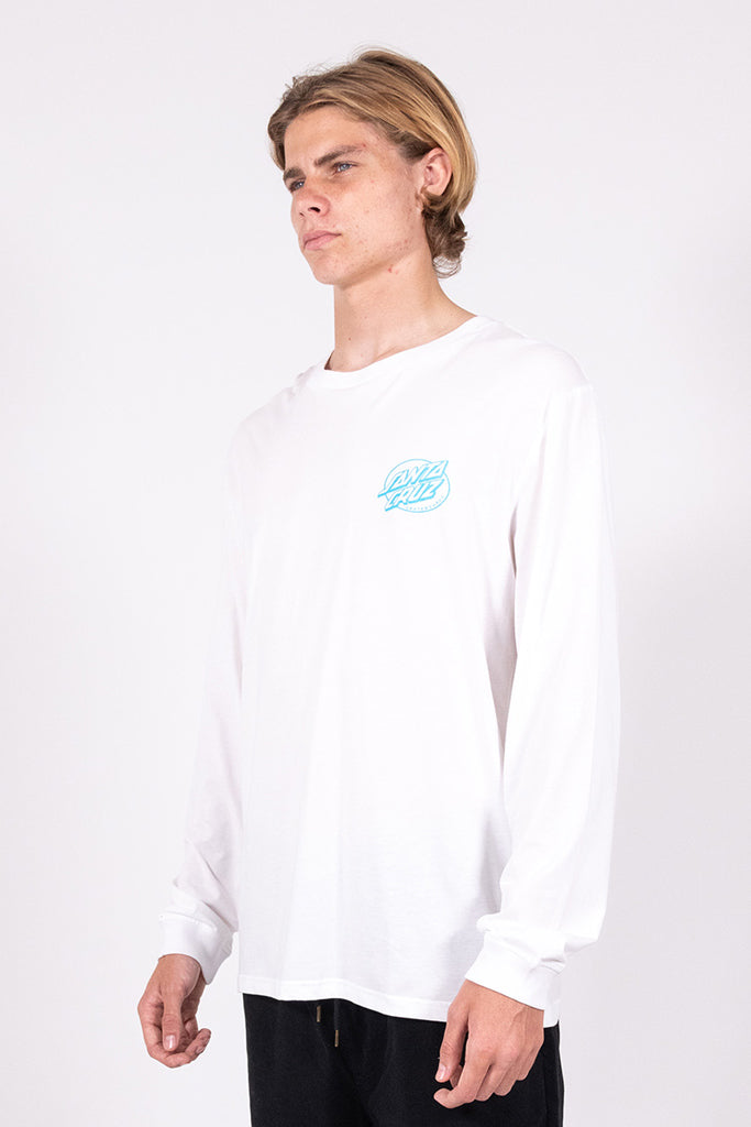 Santa Cruz Kendall Eotw Dot White L/S Tee