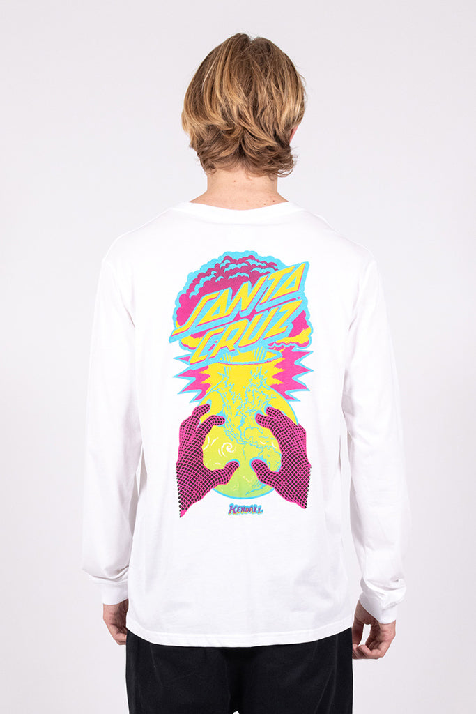 Santa Cruz Kendall Eotw Dot White L/S Tee