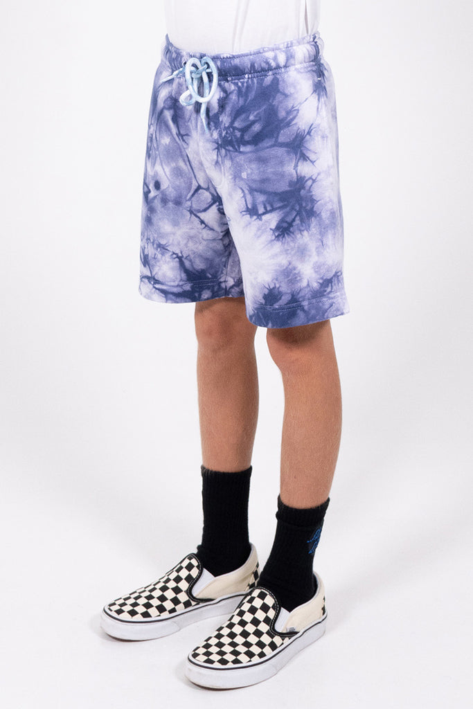 Santa Cruz Youth Checked Out Flamed Dot Blue Tie Dye Trackshort