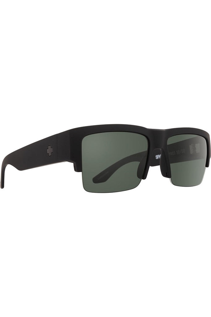 Spy Cyrus 5050 Soft Matte Black HD Plus Grey Green Polarised