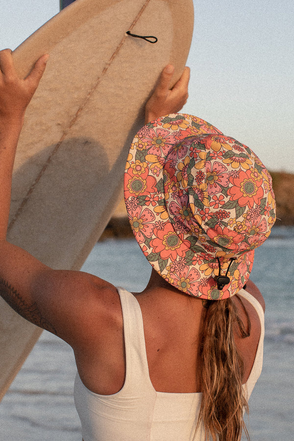 Sunward Bound Surf Hat Floral Flow