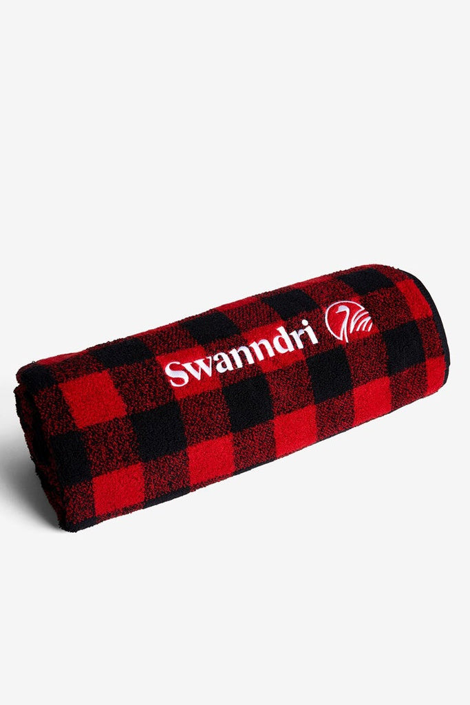 Swanndri Beach Towel Red Black Check