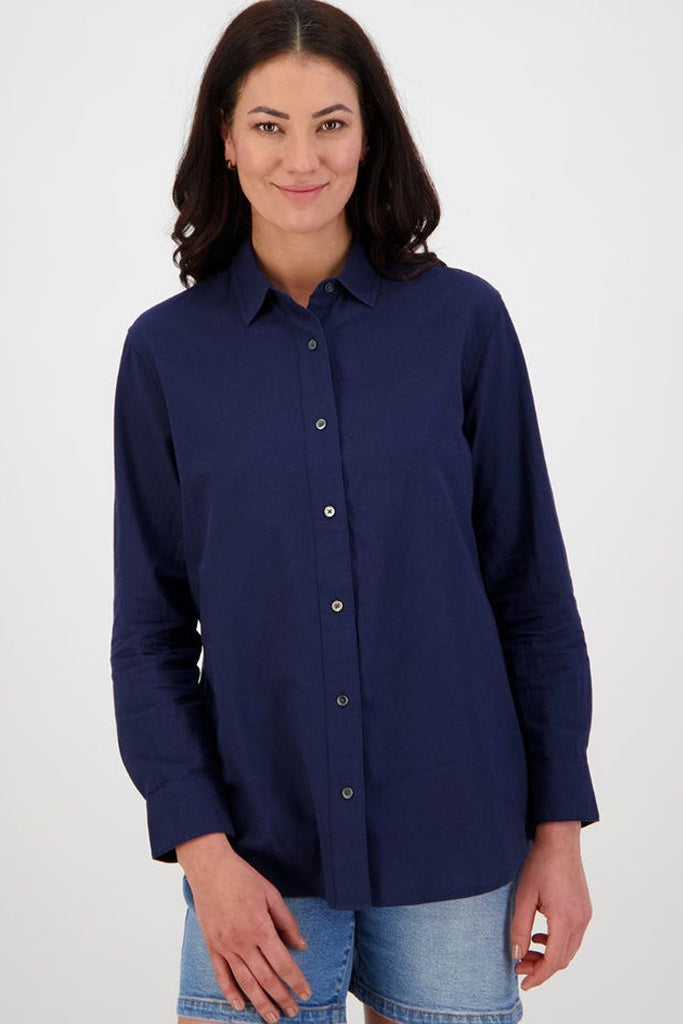 Swanndri Catalina Boyfriend Shirt Navy