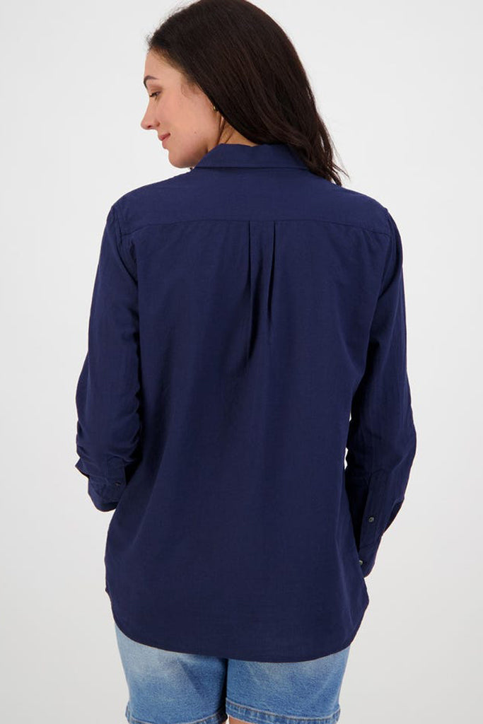 Swanndri Catalina Boyfriend Shirt Navy