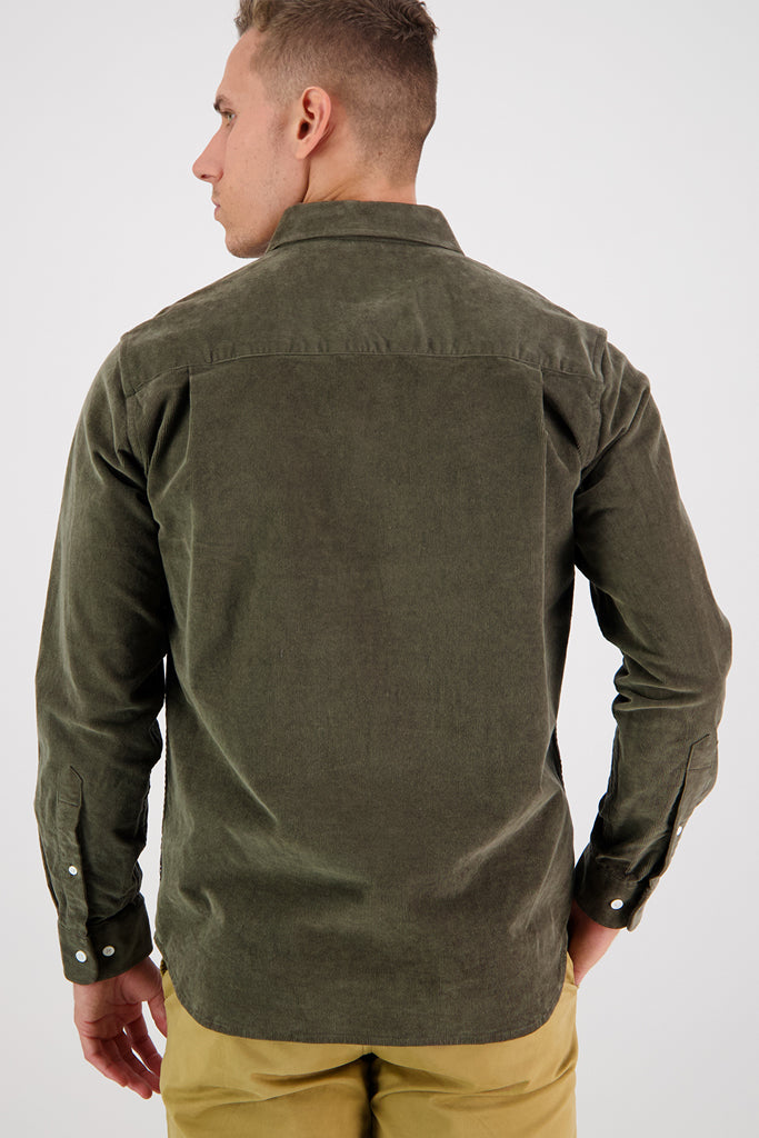 Swanndri Ranfurly Corduroy Shirt Olive