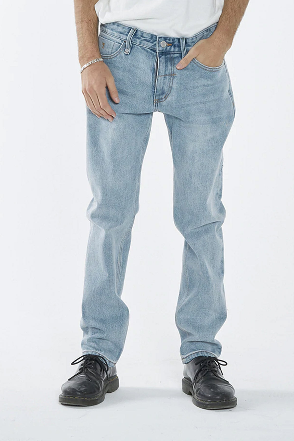 Thrills Bones Denim Jean Dust Blue