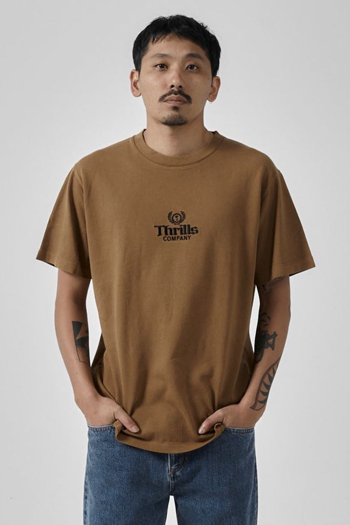 Thrills King Embro Merch Fit Tee - Tobacco