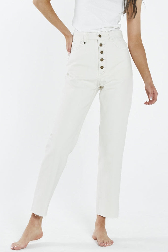 Thrills Paige Button Jean - Shady White