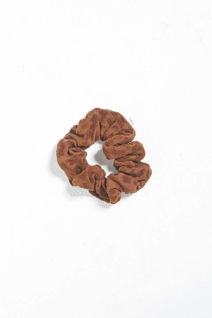 Thrills Panthera Towelling Scrunchie Tobacco