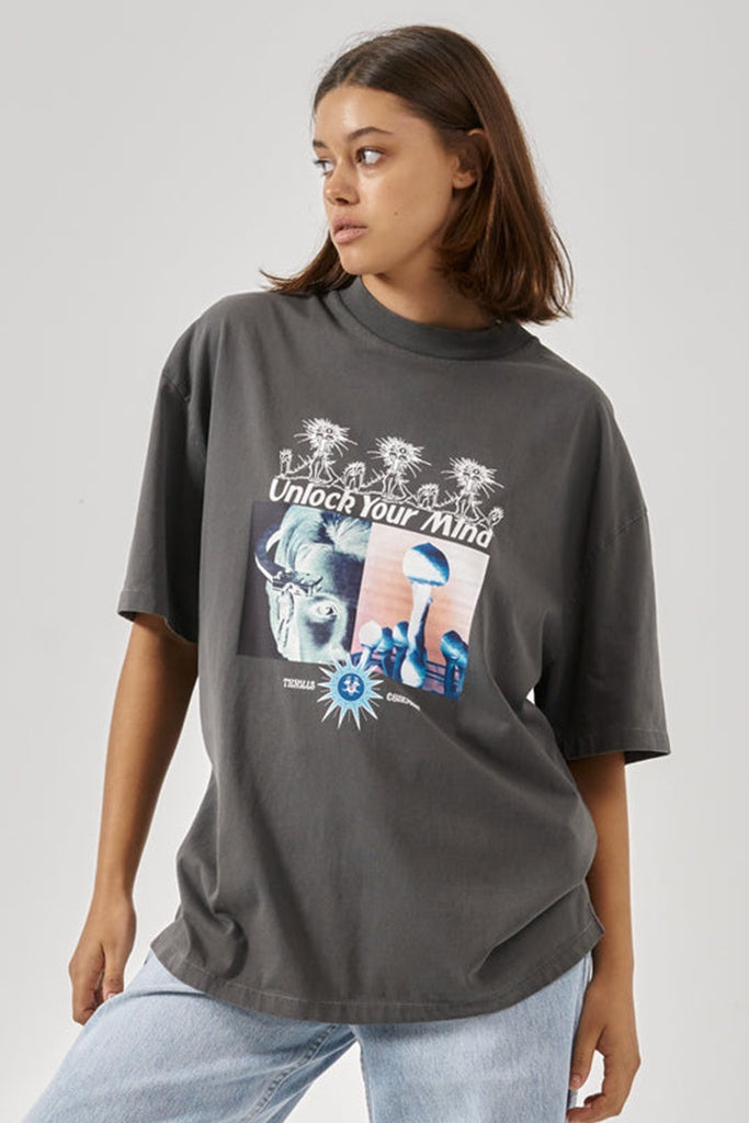 Thrills Unlock Your Mind Oversized Tee Merch Black