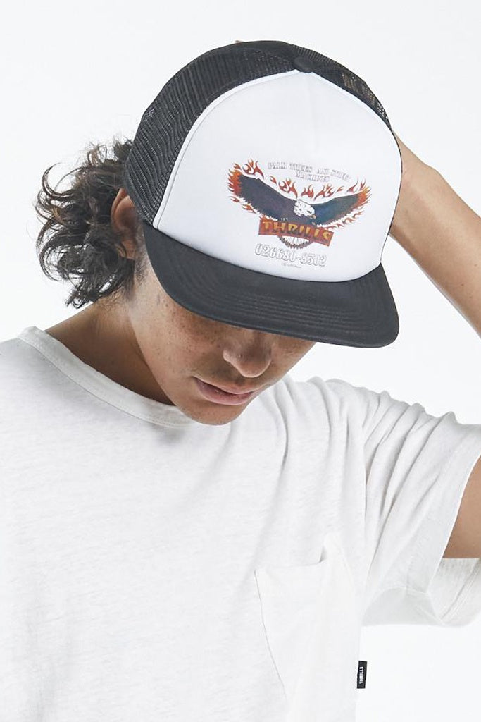 Thrills Wings Of Fire Trucker Cap White Black