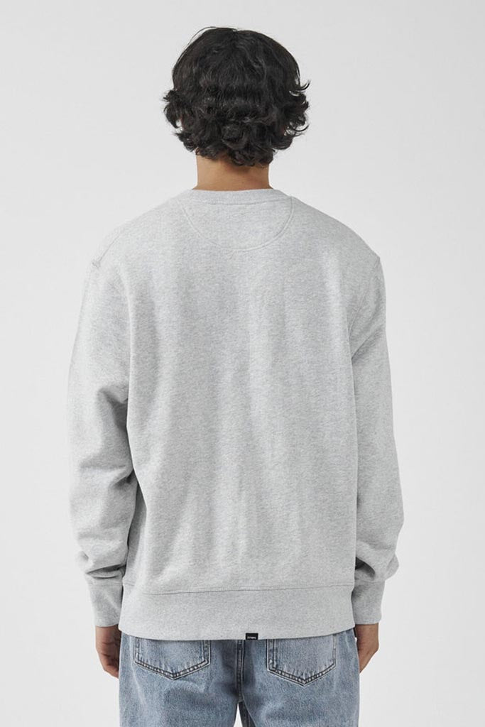 Thrills Habitually Bad Oversize Crew Fleece Snow Marle