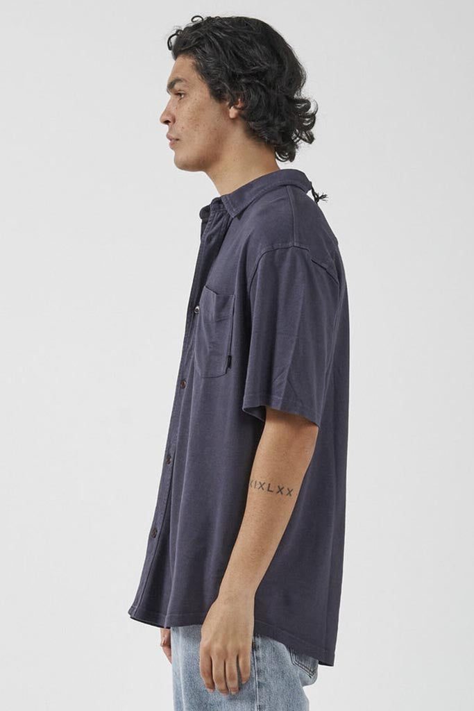 Thrills Hemp Thrills Oversized Short Sleeve Jersey Shirt Marine Blue