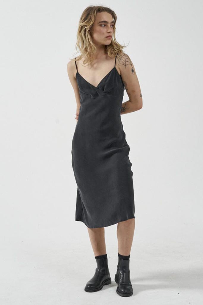 Thrills Nina Slip Dress Antique Black