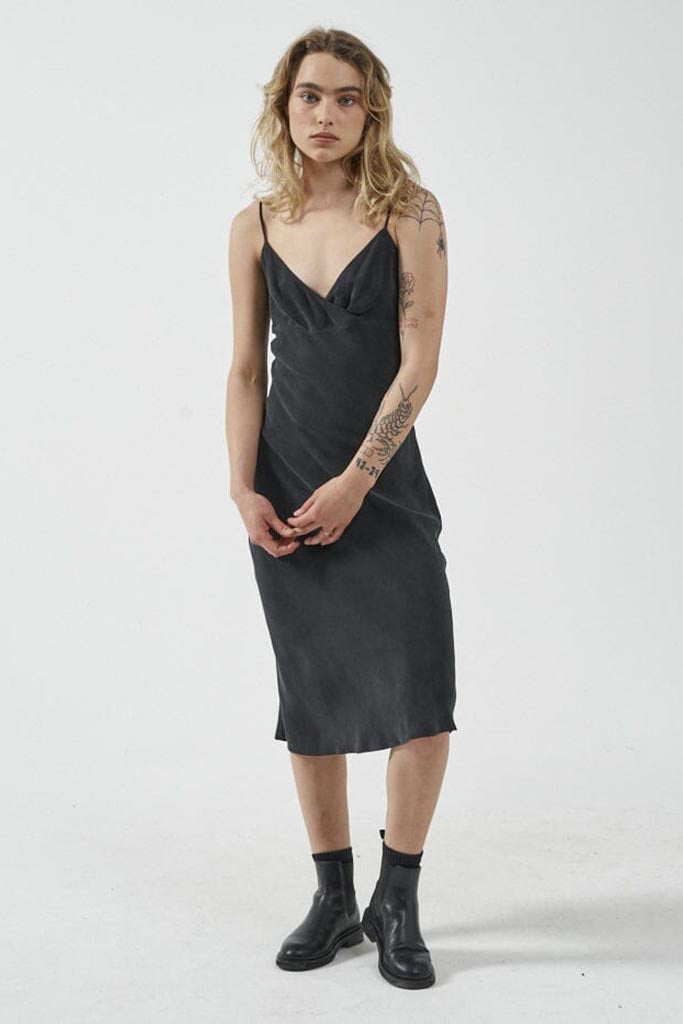 Thrills Nina Slip Dress Antique Black