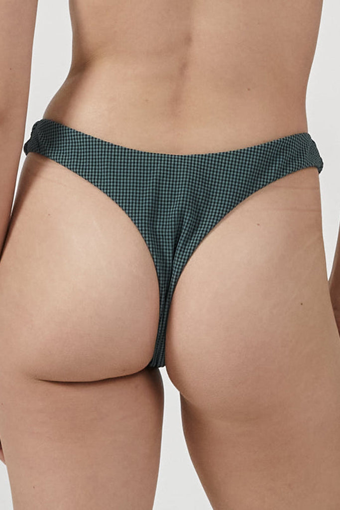 Thrills Paradise Code Thong Bikini Bottom - Mallard Green