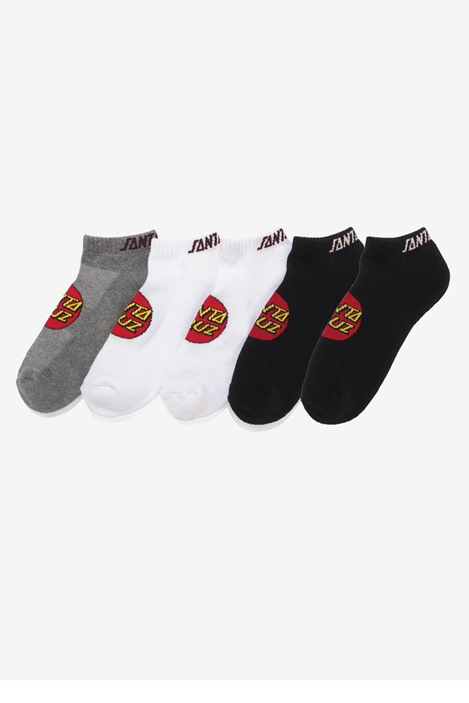 Santa Cruz Classic Dot Ankle Sock 5PR Assorted