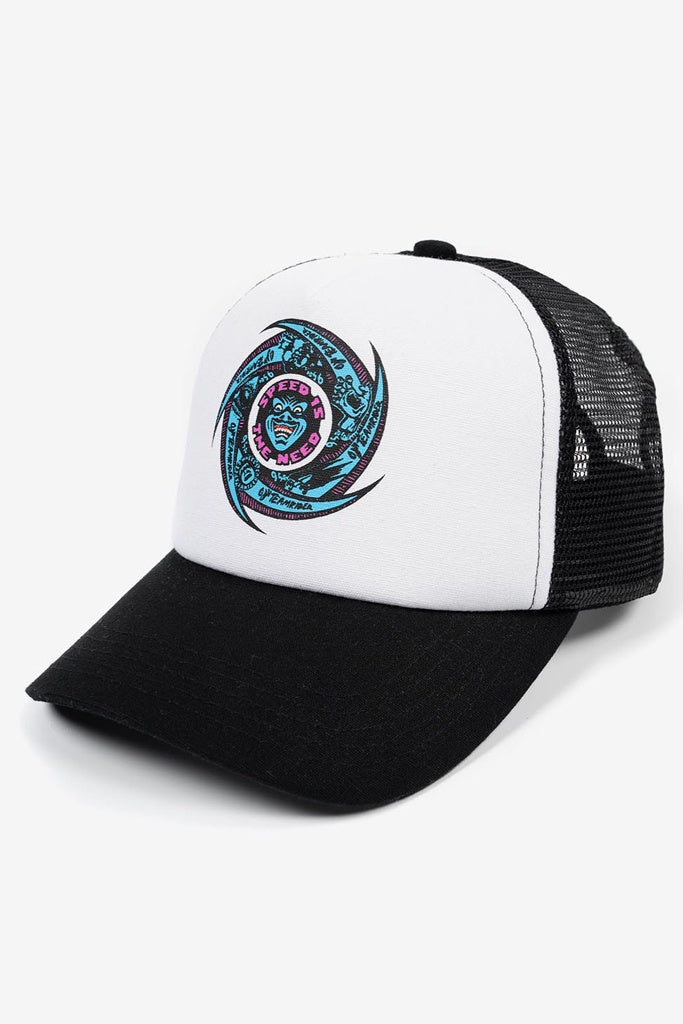 Santa Cruz Speed Wheels Faces Trucker White