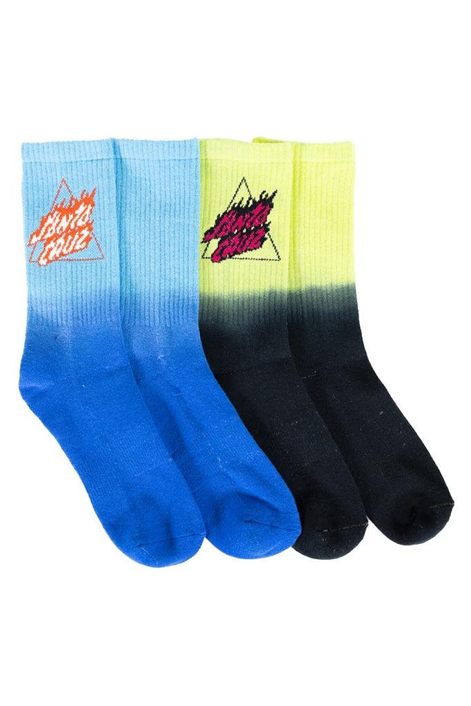 Santa Cruz Flamed Not A Dot Sock Blue Tie Dye