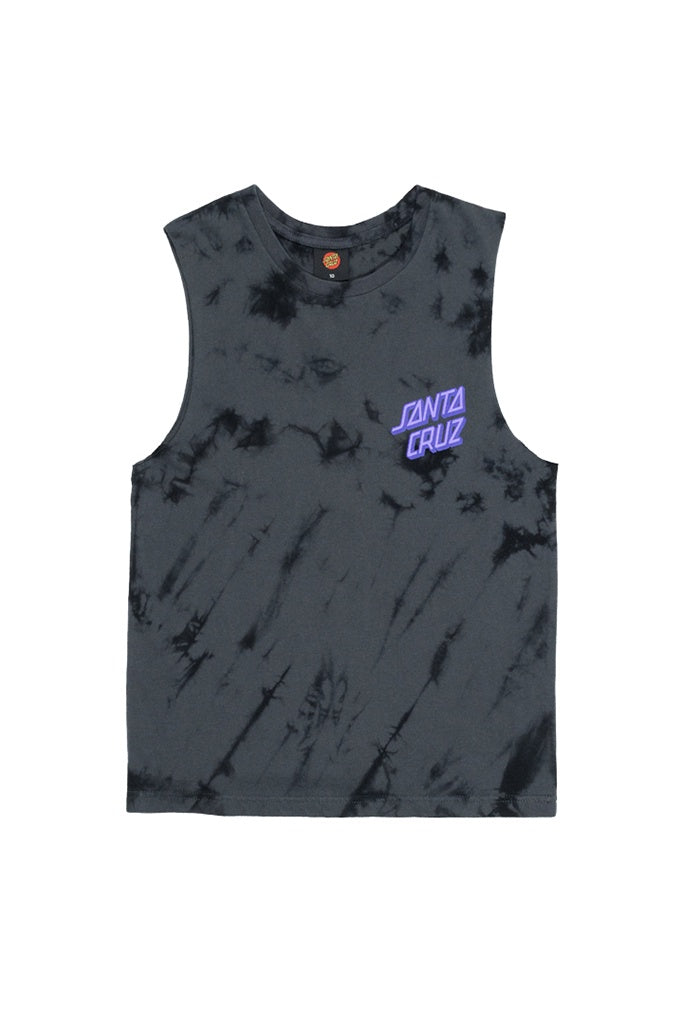 Santa Cruz Inferno Stacked Strip Dot Muscle Black Tie Dye