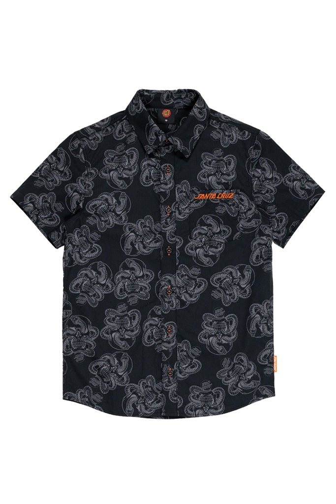 Santa Cruz Serpent Skull All Over Shirt Black