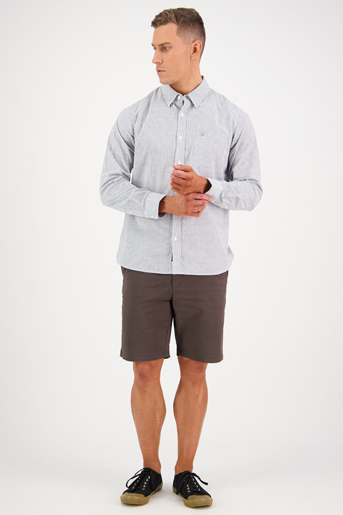 Swanndri Carillo Beach L/S Shirt Grey